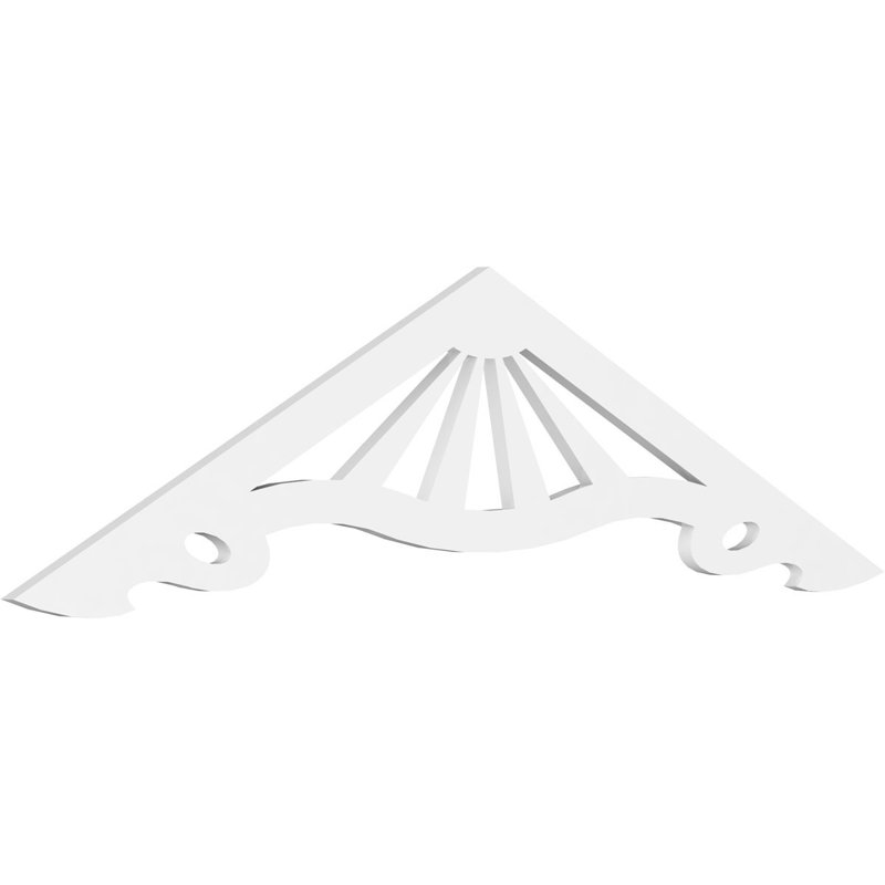 Pignon en PVC de qualité architecturale Marshall, 48 po x 12 po x 1 po, 6 / 12, Plastique