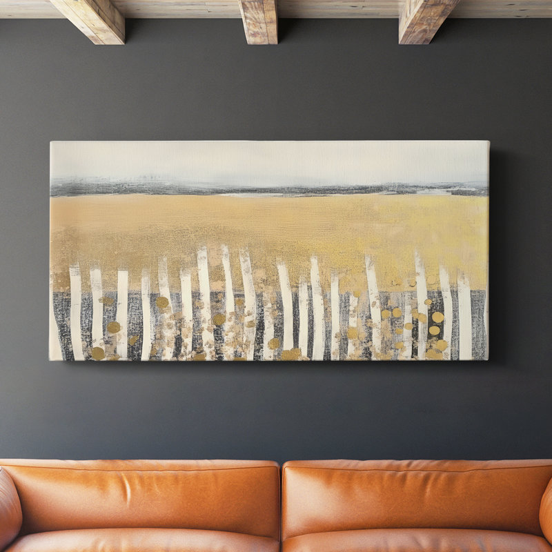 Toile tendue abstraite Seris 6 # Lxxxi-Gallery, H 20 po x l 40 po