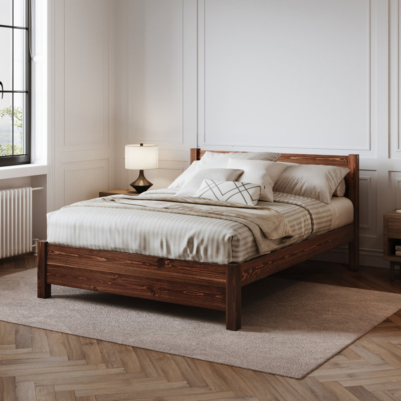 Structure de lit Edgecumbe, Grand lit, Expresso Wood