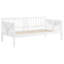 Lit de jour simple blanc avec table rabattable