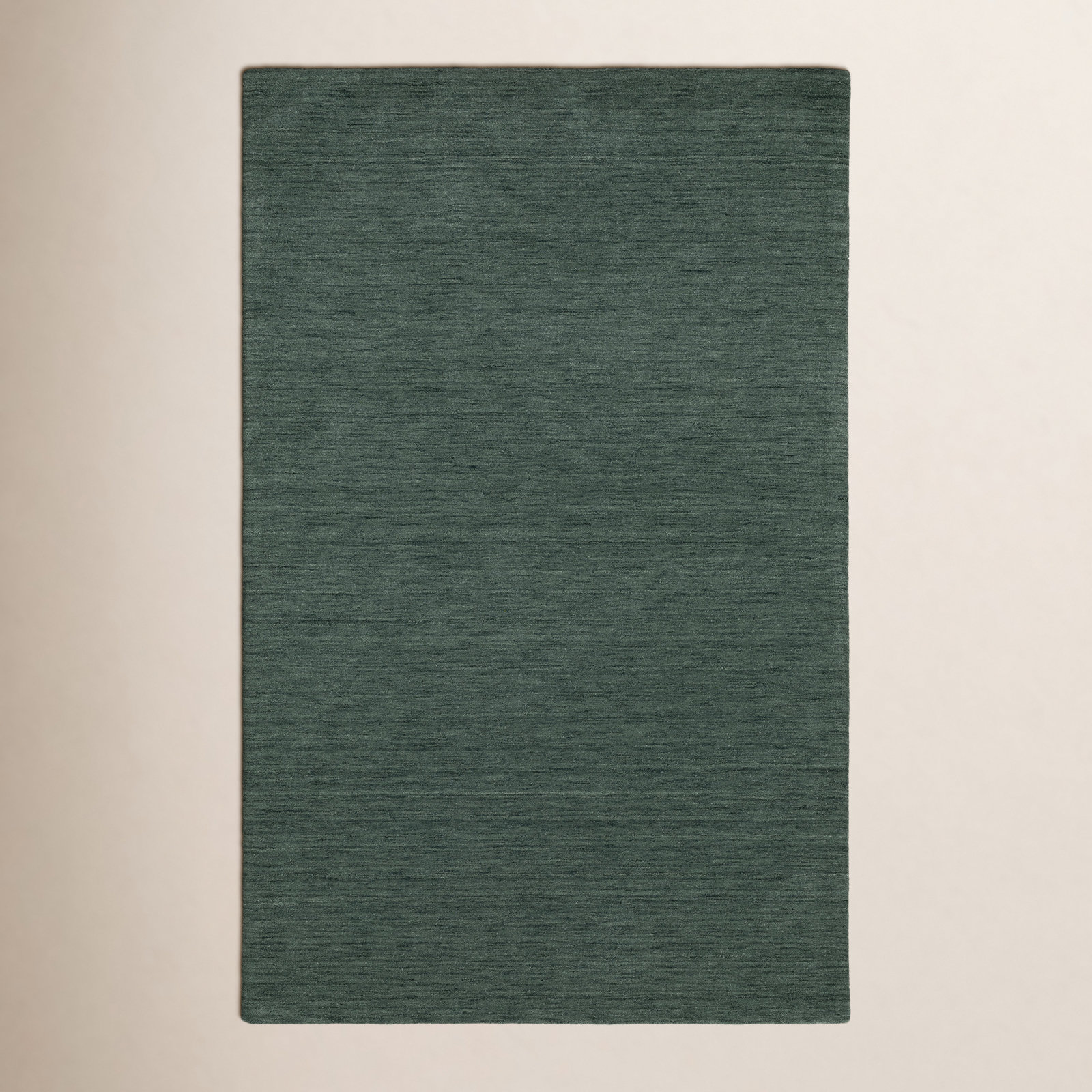 Yolandi Hand Tufted Wool Teal Rug, Rectangle 5' x 8'