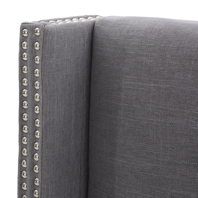 LIDIA WING HEADBOARD, Dark Gray, King