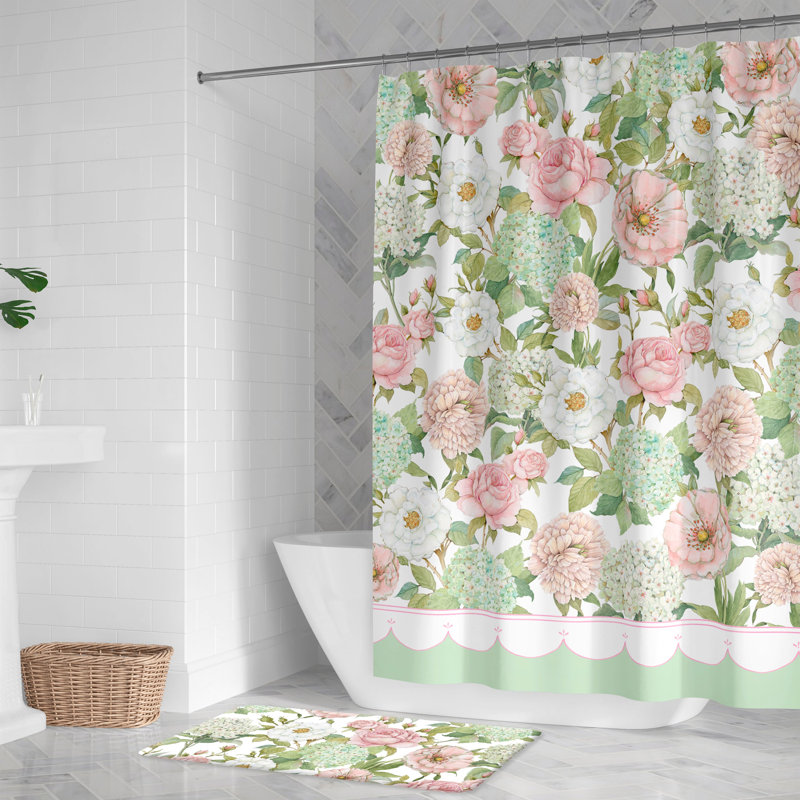  Rideau de douche Soft Hydrangea