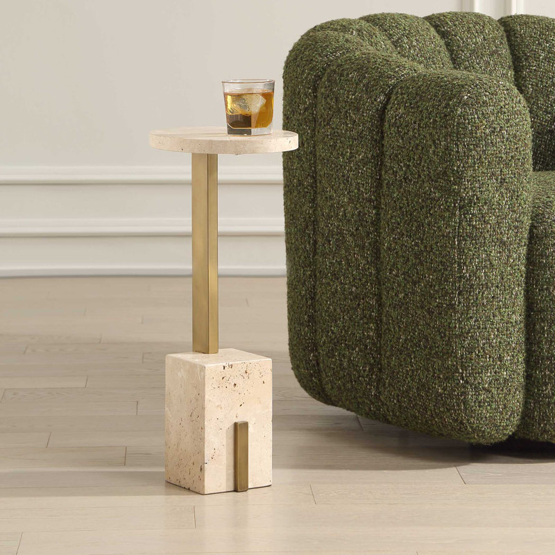 Table d'appoint Uttermost Feranno Travertine