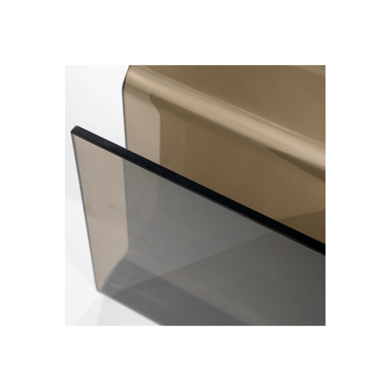Table basse en verre Shadow, Brun
