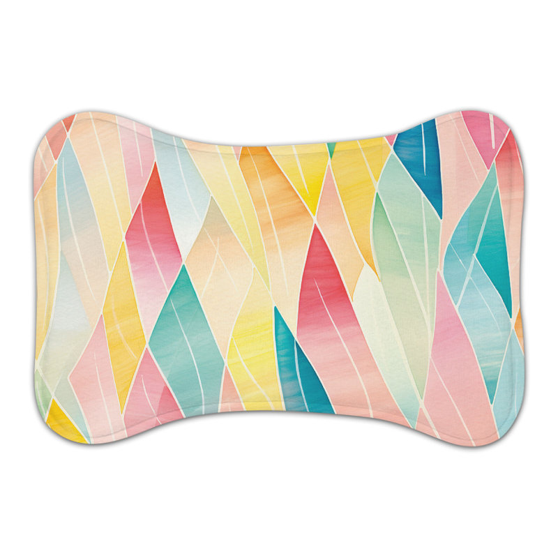 Tapis d'alimentation en forme d'os Rainbow Blends - 1 pièce, Moyen (18 po)