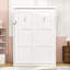 Lit escamotable en bois peu encombrant avec conception d'armoire-681827135-681827077