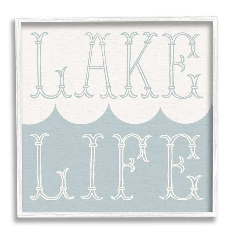 «Trinx Lake Life Wave», giclée par Daphne Polselli, Giclée encadrée blanc bord de mer, H 24 po x l 24 po x P 1,5 po