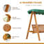 Badrulla 3 Person Solid Wood Hanging Porch Swing