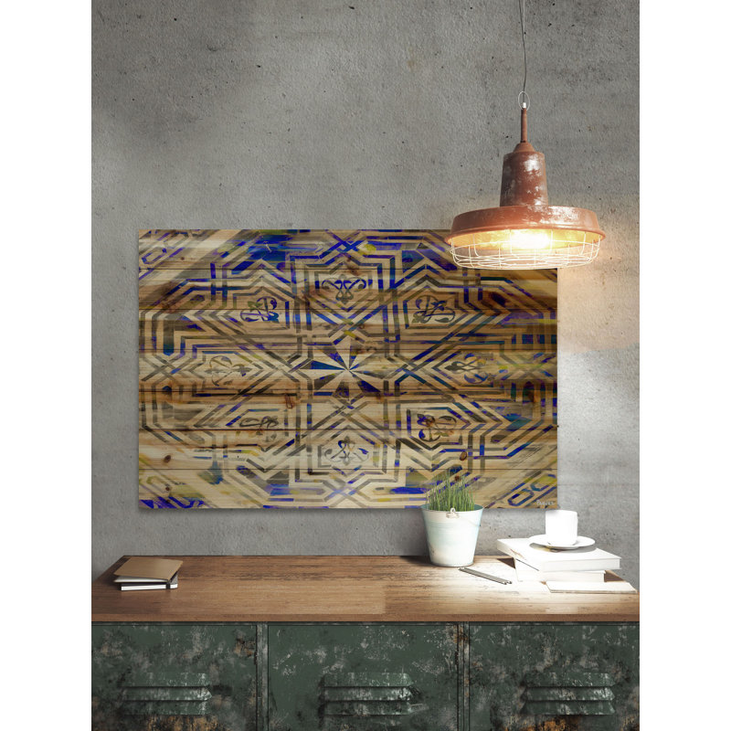 «Beni Chikar», reproduction sur bois de pin naturel, H 8 po x l 12 po x P 1,5 po