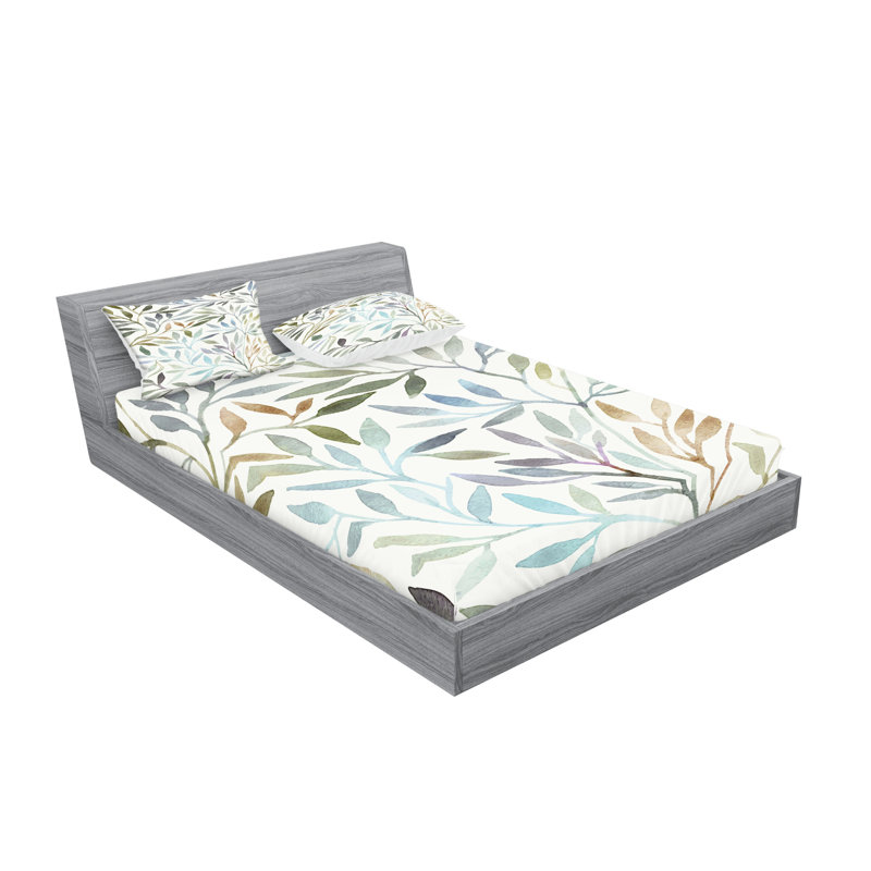 Multicolore ensemble de draps et taies décoratives Ambesonne, Ensemble de draps pour très grand lit avec 4 taie