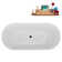 67" Streamline Soaking Freestanding Tub and Tray With Internal Drain