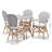 Cada 4 Person Plastic and Rattan Dining Set