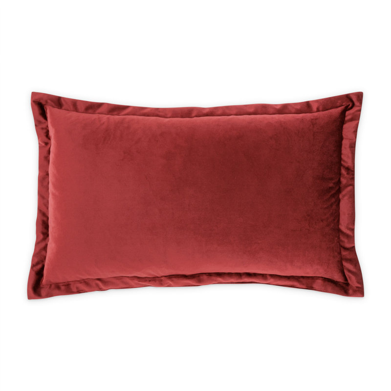 Conner Velvet Lumbar Pillow Cover & Insert, Sangria