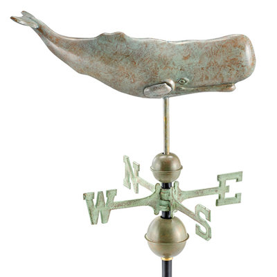 Sperm Whale Weathervane - Blue Verde Copper