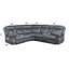 Canapé modulaire inclinable manuel bicolore avec port USB et porte-gobelet Dollum-408511699