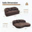 Canapé-lit 70 po 2 en 1 pliable avec 4 coussins 70 po-819668233