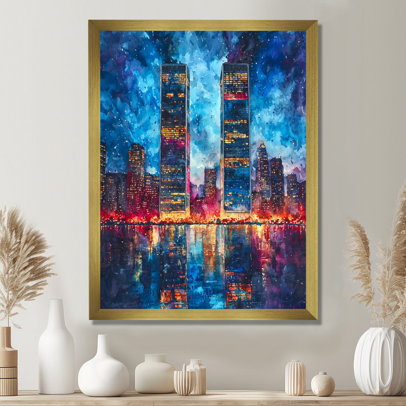 Picarsic - paysages, art mural sur toile, H 20 po x l 12 po, Reproduction encadrée d'une seule photo, Doré