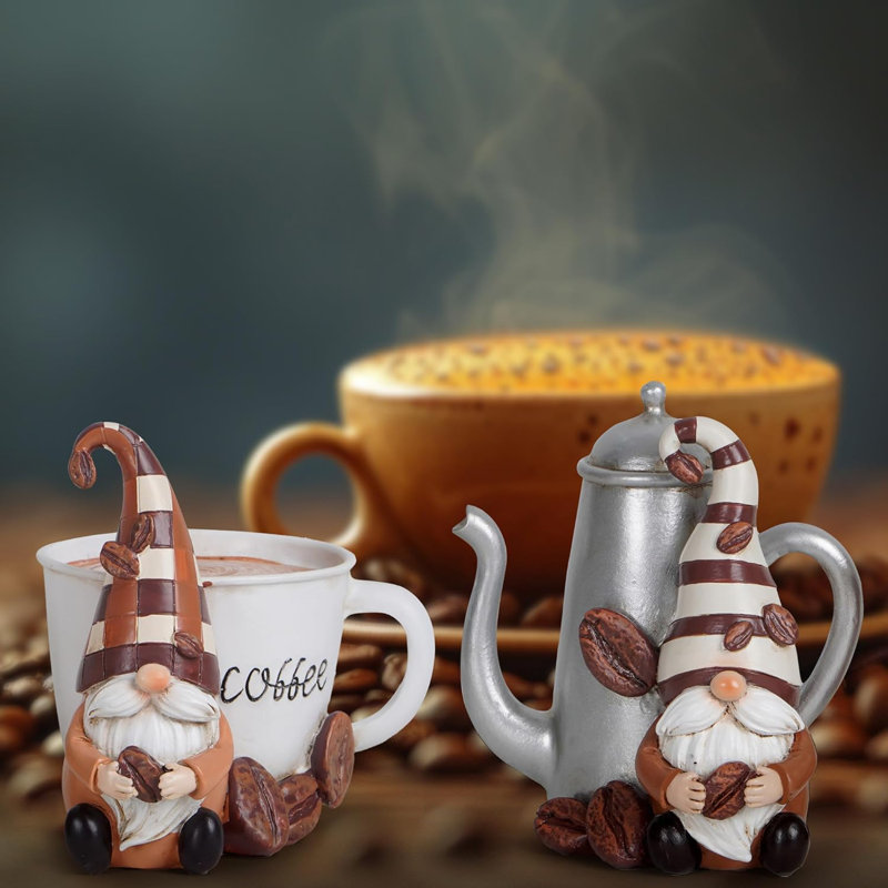 Coffee Gnome Decor Swedish Tomte Figurines