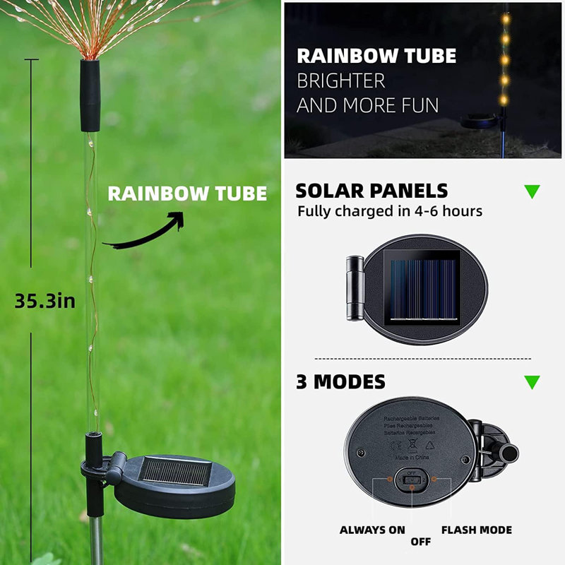 Low Voltage Solar Powered Integrated LED Pathway Light Pack, Gold