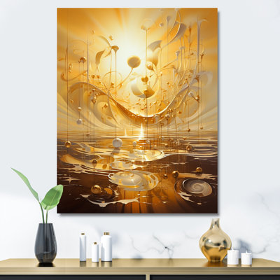 «Solar Serenade», paysage surréel sur toile