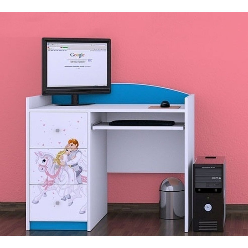 Zelman 100cm Computer Desk, Blue
