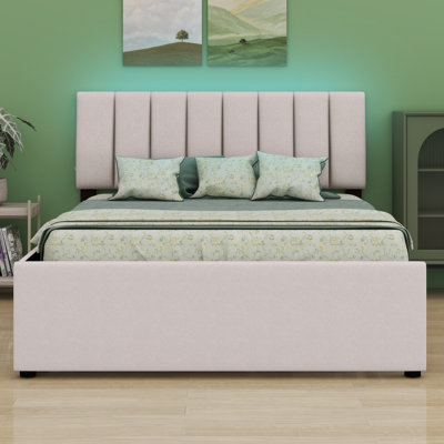 Upholstered Platform Bed With Trundle
