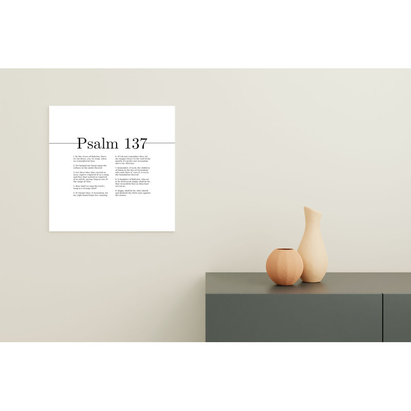 «Sing The Lord's Song Psalm 137 Christian», impression murale verset de la Bible prête à être accrochée