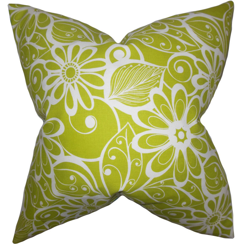 Coussin décoratif floral isaline, 18 po x 18 po