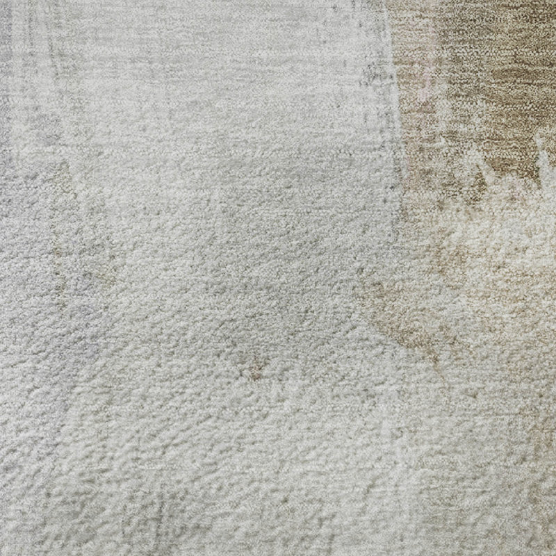 Premium Machine Washable Mouton Abstract Rug, Round 8'
