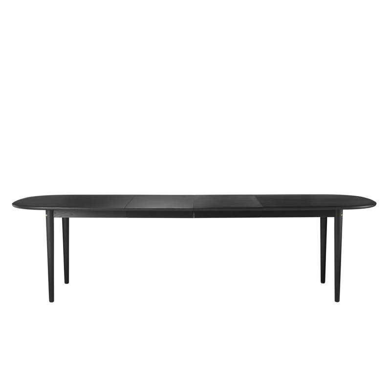 Bjork Oak Extendable Dining Table, 29.13”H x 110.24”L x 39.37”W, Black