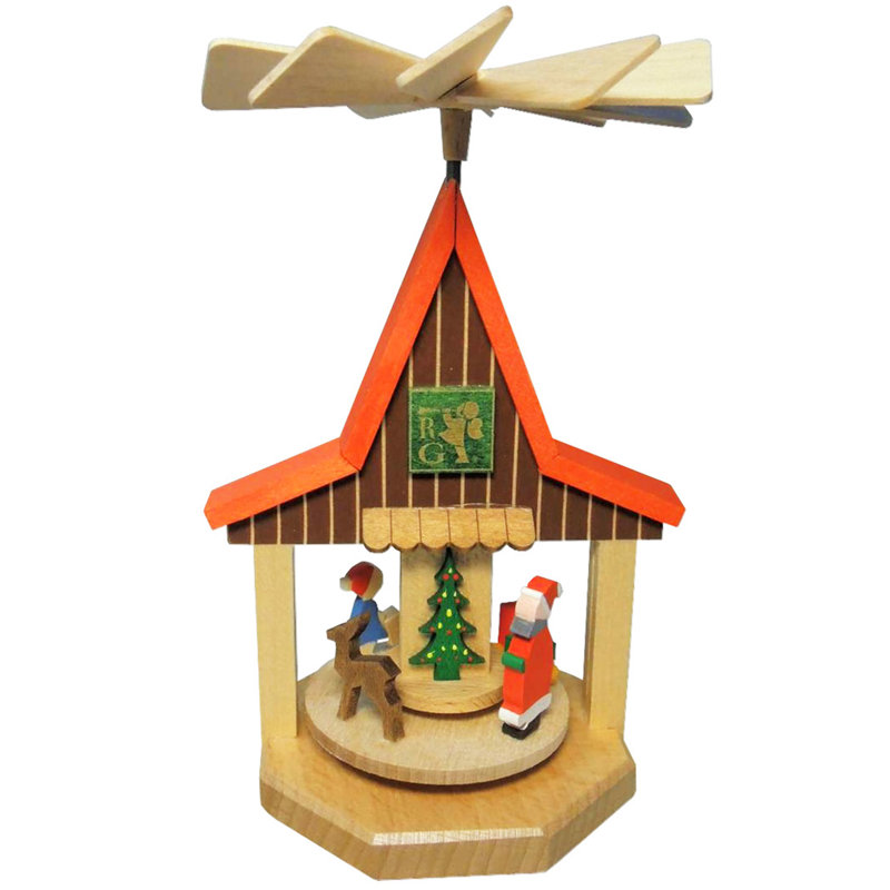Mini maison avec père Noël