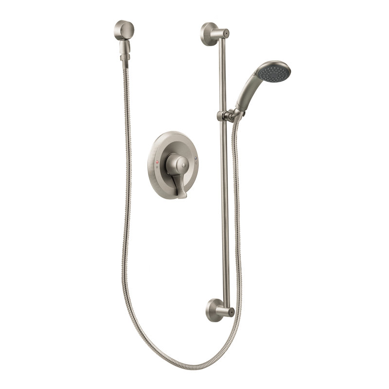 Commercial M-Dura Complete Shower Syste with Posi-Temp, 2.5 GPM, Brushed Nickel