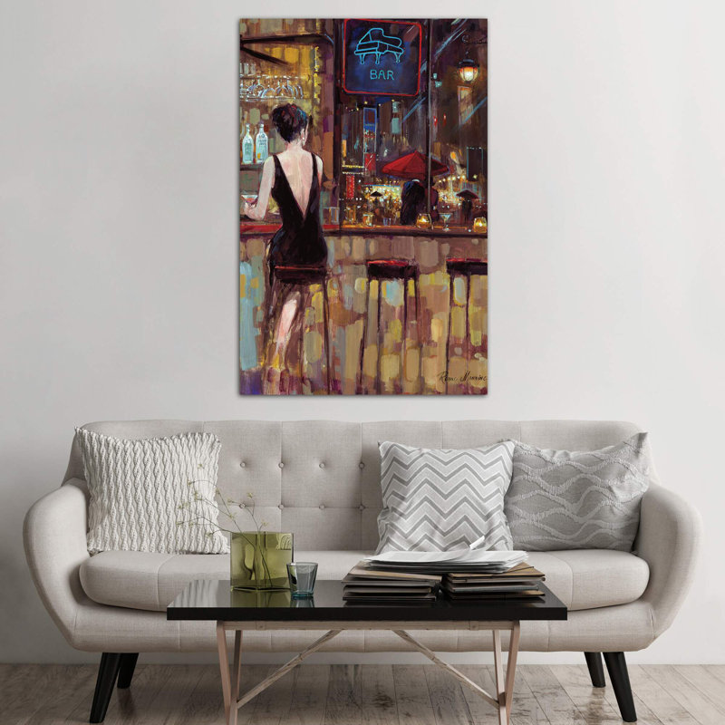 Piano Bar by Ruane Manning - Wrapped Canvas Giclee Art Print, 152.5 cm H x 101.5 cm W