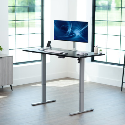 VIVO Single Motor Electric Desk with Push Button Memory Controller