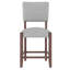 Ensemble de 4 tabourets de bar de style Mid-Century, tabourets de comptoir avec dossier, tabourets de bar rembourrés en lin avec pieds en bois massif, chaises de bar pour îlot de cuisine (chaises 4 pièces)-1510493273