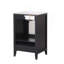 Meuble-lavabo de 20 po avec lavabo, armoire de salle de bain avec porte en verre à fermeture douce, tiroir-780820787