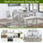 Wooden Dining Rectangular Table With Bench, Kitchen Table With Bench  Small Space,  Person Dining Table, Grey-1325616486