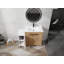 Meuble-lavabo autoportant avec lavabo en céramique et armoires de rangement, porte à fermeture douce-940647728