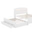 Lit plateforme double avec lit gigogne et tiroirs-1838900309