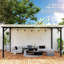 Outsunny 3 x 4.3 m Lean to Pergola w/UPF 50+ Polycarbonate Roof-992183793