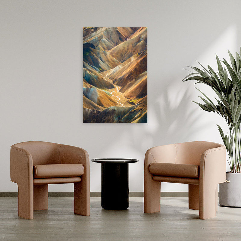 Colourful Canyon Abstract Contemporary Wall Art, 36" H x 24" W