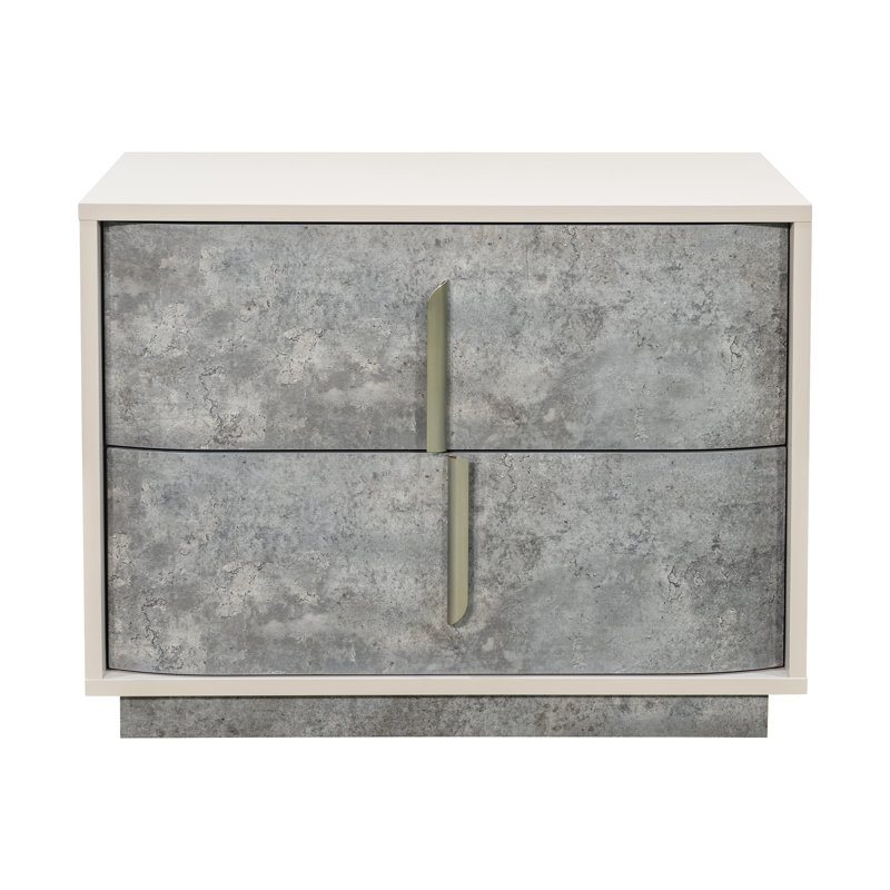 Pavira 2-Drawer Nightstand - Stone