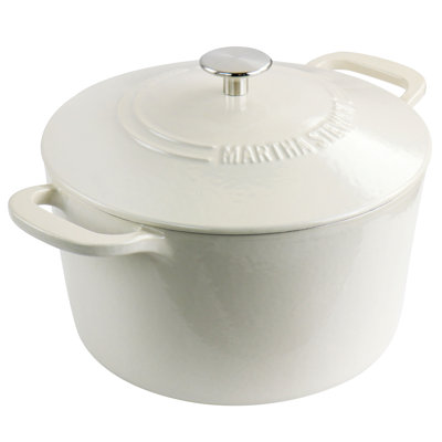 Martha Stewart 7 qt. Non-Stick Cast Iron Round Dutch Oven