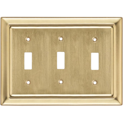 Architectural 3-Gang Toggle Light Switch Wall Plate