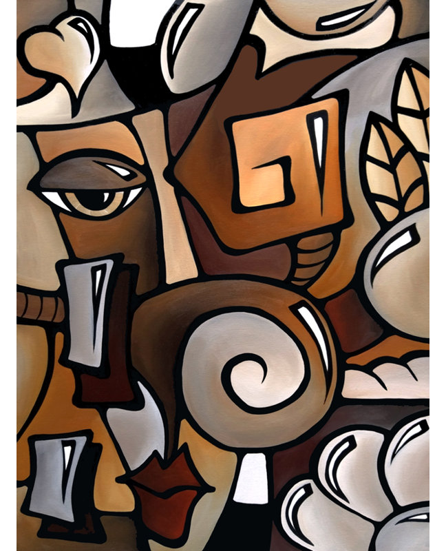 "Cubist" par Tom Fedro, reproduction d'art sur toile tendue, H 32 po x l 24 po x P 1,5 po