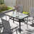 Metal Outdoor Dining Table With Umbrella Hole-1599392999