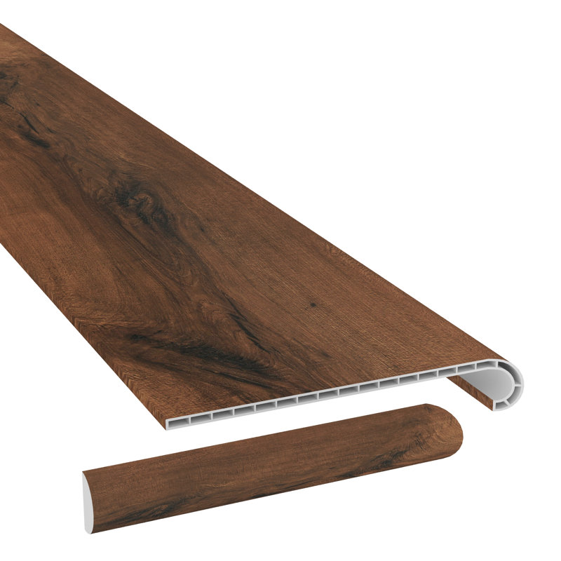 Island Maple Vinyl Square Edge Stair Tread 49.8'' Length