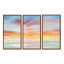 Nuage pastel rose et bleu - ensemble d'art mural sur toile encadré nautique et côtier-111760790-111760793