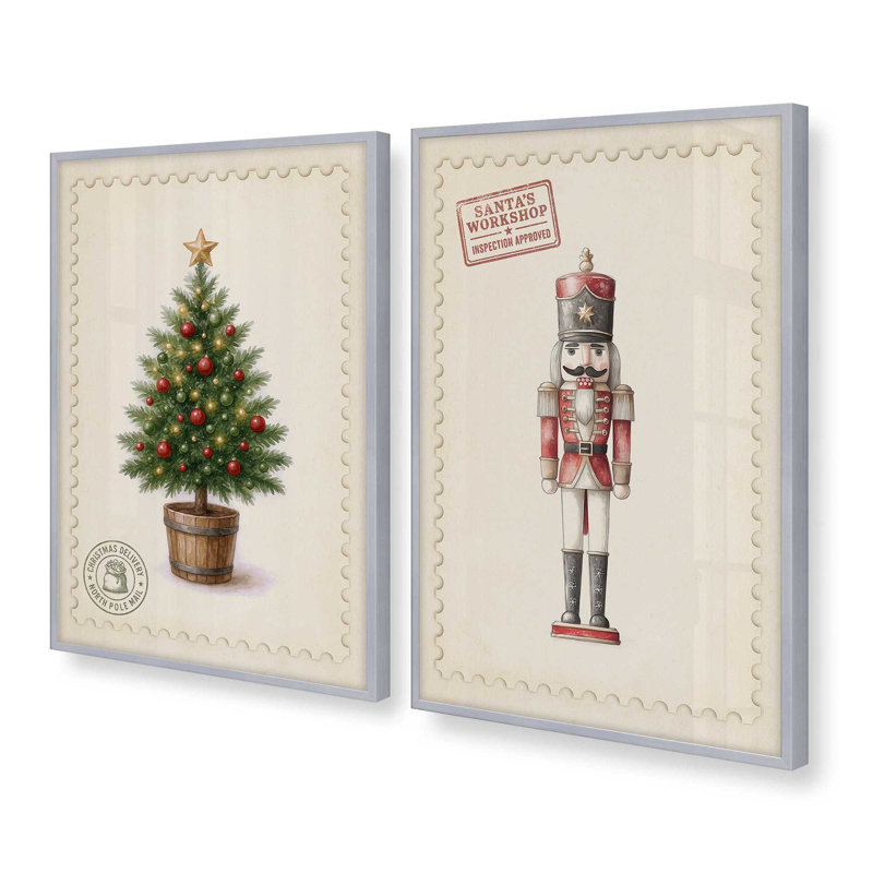 Posters de Noël, impressions d'art, H 15,5 po x l 25 po, Chrome poli